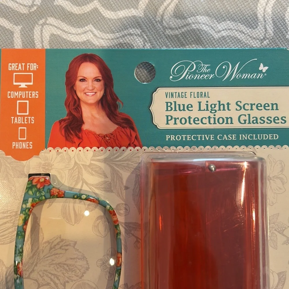 The Pioneer Woman vintage floral blue light screen protection glasses NEW